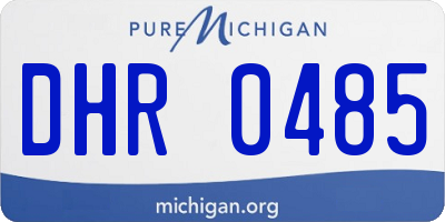 MI license plate DHR0485