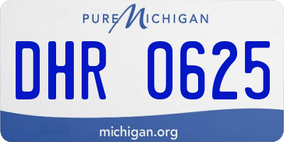 MI license plate DHR0625