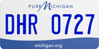 MI license plate DHR0727