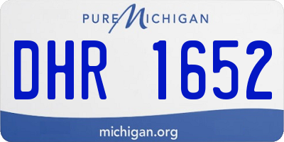 MI license plate DHR1652