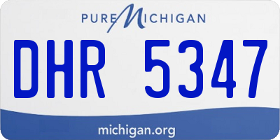 MI license plate DHR5347