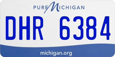 MI license plate DHR6384