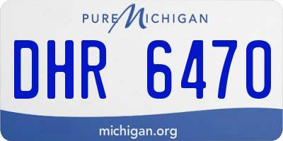MI license plate DHR6470