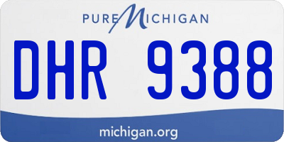 MI license plate DHR9388