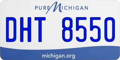 MI license plate DHT8550