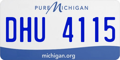 MI license plate DHU4115