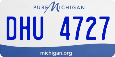 MI license plate DHU4727