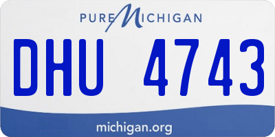 MI license plate DHU4743