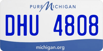 MI license plate DHU4808