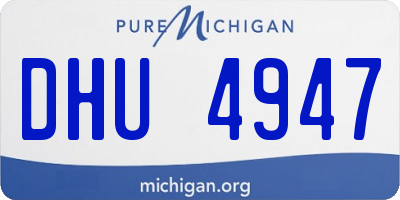 MI license plate DHU4947
