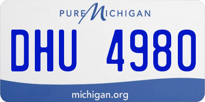 MI license plate DHU4980