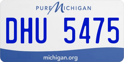 MI license plate DHU5475