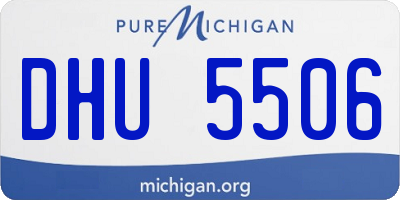 MI license plate DHU5506