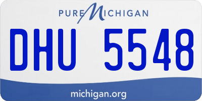 MI license plate DHU5548