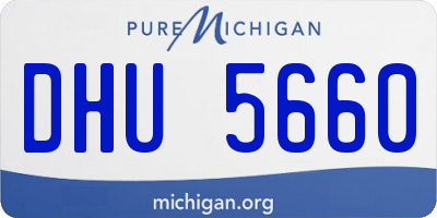 MI license plate DHU5660