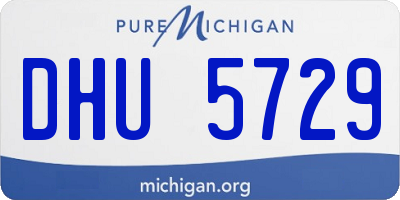 MI license plate DHU5729