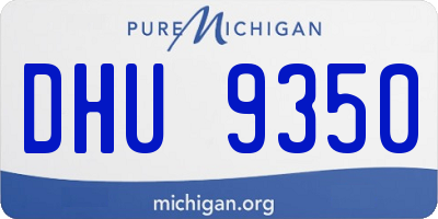 MI license plate DHU9350