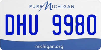 MI license plate DHU9980
