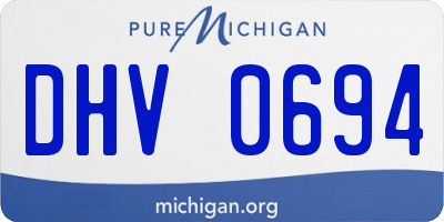 MI license plate DHV0694