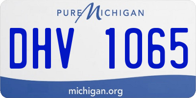 MI license plate DHV1065