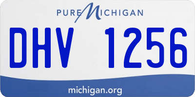 MI license plate DHV1256