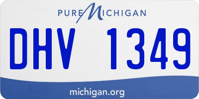 MI license plate DHV1349
