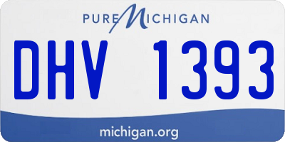 MI license plate DHV1393