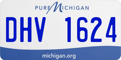 MI license plate DHV1624