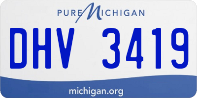 MI license plate DHV3419