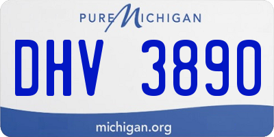 MI license plate DHV3890