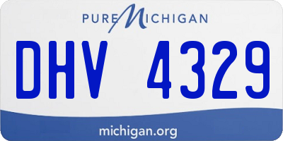 MI license plate DHV4329