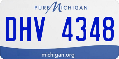 MI license plate DHV4348
