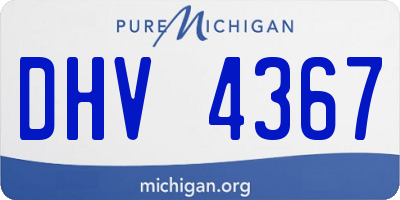MI license plate DHV4367