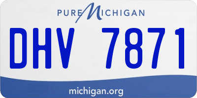 MI license plate DHV7871