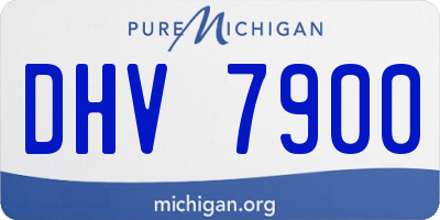 MI license plate DHV7900