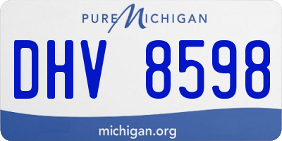 MI license plate DHV8598