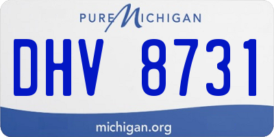 MI license plate DHV8731