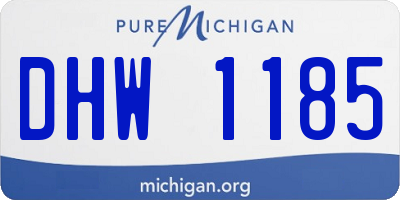 MI license plate DHW1185