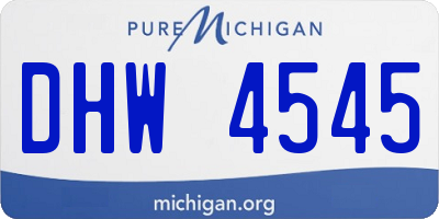 MI license plate DHW4545