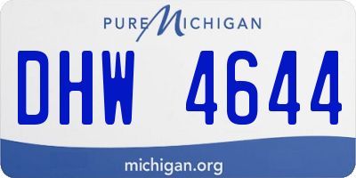 MI license plate DHW4644