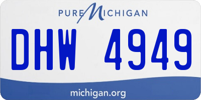 MI license plate DHW4949