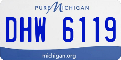 MI license plate DHW6119