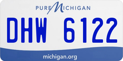 MI license plate DHW6122
