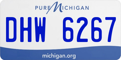 MI license plate DHW6267