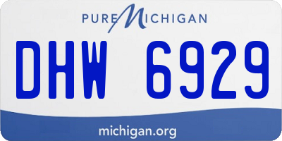 MI license plate DHW6929