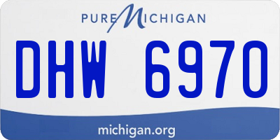 MI license plate DHW6970