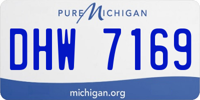 MI license plate DHW7169