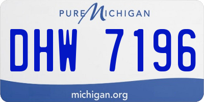 MI license plate DHW7196