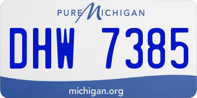 MI license plate DHW7385