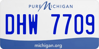 MI license plate DHW7709